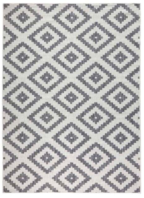 Rackhams Malta Reversible Indoor-Outdoor Grey Rug - 80X150 cm - image 1