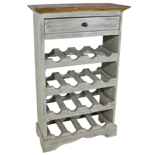 Rackhams Wine Rack Solid Reclaimed Wood 55x23x85 cm