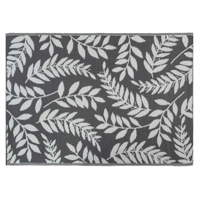 Rackhams The Gardener Reversible Small Leaf Decorative Outdoor Rug 120x170cm - image 1