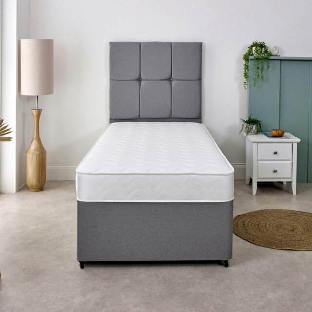 Rackhams Hybrid Memory Foam & Coil Spring Mattress - Soft/Medium Comfort, Cooltouch+ - White - 1 - 4ft Small Double Mattress (120cm x 190cm) - image 1