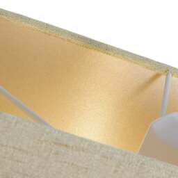 Rackhams Contemporary and Sleek Taupe Linen Fabric Rectangular Lamp Shade 60w Maximum - thumbnail 3