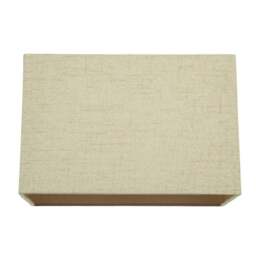 Rackhams Contemporary and Sleek Taupe Linen Fabric Rectangular Lamp Shade 60w Maximum - thumbnail 1
