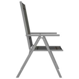 Rackhams Folding Garden Chairs 4 pcs Textilene Black - thumbnail 4