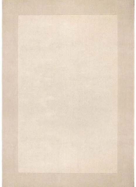 Rackhams Borders Beige Wool Rug - 120X170 cm - image 1