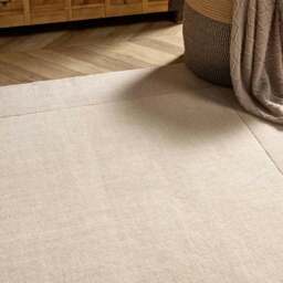 Rackhams Borders Beige Wool Rug - 120X170 cm - thumbnail 4
