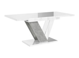 Rackhams Retro Container Store Extendable Dining Table for 6 People DUBAI White Gloss Stone Effect - thumbnail 6