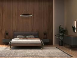 Rackhams Chest of Drawers Dark Grey Matt Wood, Black Steel and Walnut Top 7172 - thumbnail 6