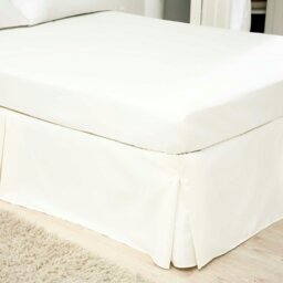 Rackhams 200 Thread Count Egyptian Blend Platform Valance - White - Double - White - 100% Cotton - thumbnail 3