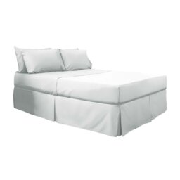 Rackhams 200 Thread Count Egyptian Blend Platform Valance - White - Double - White - 100% Cotton - thumbnail 2