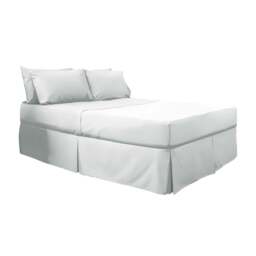 Rackhams 200 Thread Count Egyptian Blend Platform Valance - White - Double - White - 100% Cotton - thumbnail 1