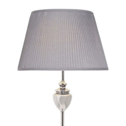 Rackhams Giona Polished Chrome & Grey Floor Lamp - thumbnail 5