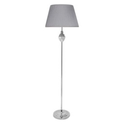 Rackhams Giona Polished Chrome & Grey Floor Lamp - thumbnail 4