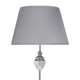 Rackhams Giona Polished Chrome & Grey Floor Lamp - thumbnail 6