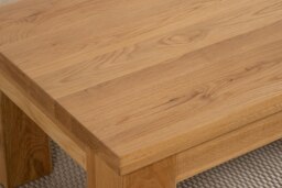 Rackhams Dakota Chunky Oak Coffee Table for Living Room - 122cm - Brown - thumbnail 3