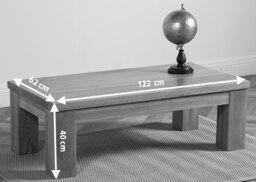 Rackhams Dakota Chunky Oak Coffee Table for Living Room - 122cm - Brown - thumbnail 4