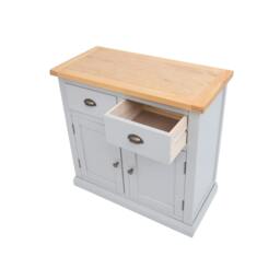 Rackhams Loreo Light Grey 2 Drawer 2 Door Sideboard Brass Cup Handle - Light Grey - thumbnail 6