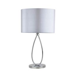 Rackhams Zabina Polished Chrome & Grey LED Table Lamp - thumbnail 3