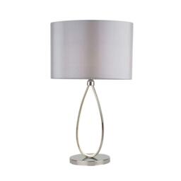 Rackhams Zabina Polished Chrome & Grey LED Table Lamp - thumbnail 2