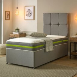 "Rackhams Horizon Harmony Hybrid Mattress - 8"" Deep, Soft Feel, Plush Quilted Surface - Green - 1 - 5ft King Mattress Size Mattress (150cm x 200cm)" - thumbnail 1