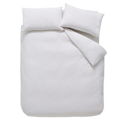 Rackhams 180 Thread Count Waffle Cotton Circle Duvet Cover Set - Double - thumbnail 5