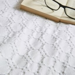 Rackhams 180 Thread Count Waffle Cotton Circle Duvet Cover Set - Double - thumbnail 4