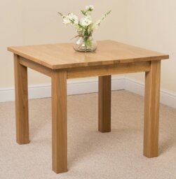 Rackhams Oslo 90 x 90cm Small Square Oak Dining Set with Washington Leather Chairs - 1 - 4 chairs - Black - thumbnail 6
