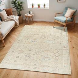 Rackhams Becki Owens Marlene-Vintage Brown Ivory Traditional Vintage Boho Rug - 117 x 170 cm - thumbnail 2