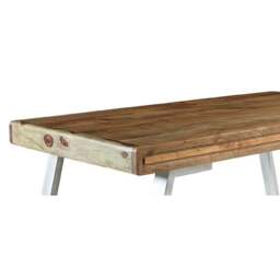 Rackhams Aaron Wood & Metal Medium Dining Table 1.5m - Wood - 150CM X 90CM X 76CM  (LXDXH) - Dining Table - thumbnail 3