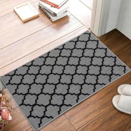 Rackhams Trellis Gel Mat - Grey Black - 80cm x 300cm (2.6ft x 9.8ft) - thumbnail 3