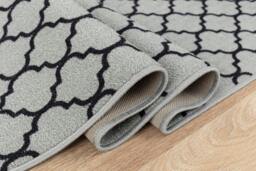 Rackhams Trellis Gel Mat - Grey Black - 80cm x 300cm (2.6ft x 9.8ft) - thumbnail 2