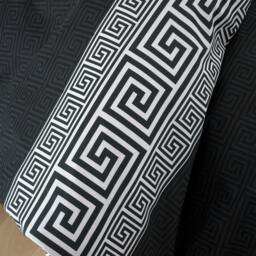 Rackhams Artemis Greek Key  Duvet Cover Set - Black - Double - thumbnail 4