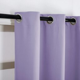 Rackhams Lilac Eyelet Curtains - Thermal Blackout Curtains  - 46 x 54 Inch Drop - 2 Panel - thumbnail 5