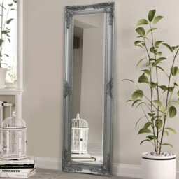 Rackhams Haddon Slim Mirror Antique Silver 47cm x 142cm - Silver - thumbnail 1