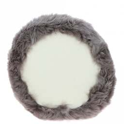 Rackhams Sheepskin Pouffe Stool: FF-POUFFE - Sheepskin - Mink - One Size - thumbnail 2