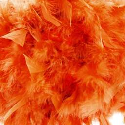 Rackhams Eye-Catching and Modern Small Orange Feather Decorated Pendant Lighting Shade - thumbnail 2