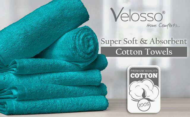Rackhams Cotton Plush velour 450gsm Super Absorbent Towels - Jade - Jade - Bath Towel