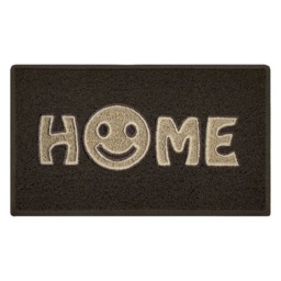 Rackhams Home Smile Inlay Embossed Doormat - Grey - thumbnail 3
