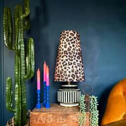 Rackhams Jaguar Print Oversized Cone Velvet Lampshades - Queen - thumbnail 1