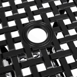 Rackhams Black Cast Aluminium Square Outdoor Dining Table - thumbnail 6