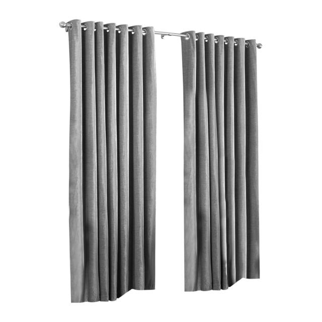Rackhams Wellesley Ringtop Curtains - Silver - 66x72 (168x183cm) - Silver - 100% Polyester