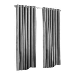 Rackhams Wellesley Ringtop Curtains - Silver - 66x72 (168x183cm) - Silver - 100% Polyester