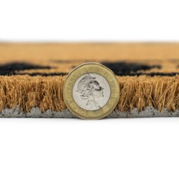 Rackhams Eco-Friendly Latex Backed Coir Entrance Doormat, 40x60cm - Diamond Border - 1 - Brown - thumbnail 4