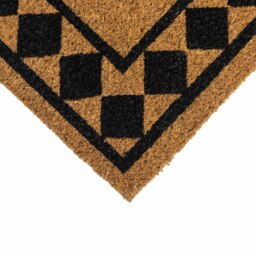 Rackhams Eco-Friendly Latex Backed Coir Entrance Doormat, 40x60cm - Diamond Border - 1 - Brown - thumbnail 3