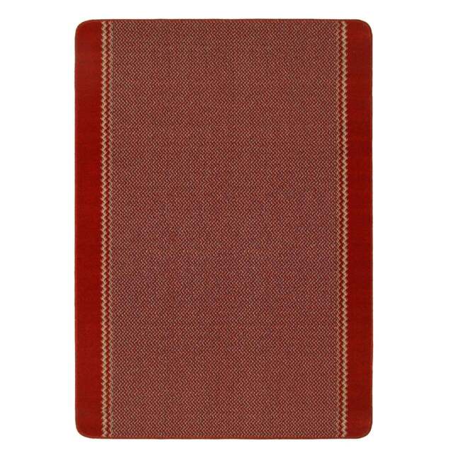 Rackhams Washable Designer Bordered Red Rug - 116R - 100X150 cm - image 1