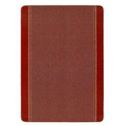 Rackhams Washable Designer Bordered Red Rug - 116R - 100X150 cm - thumbnail 1