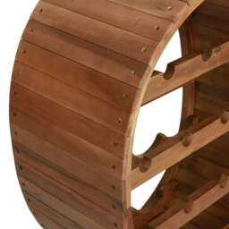 Rackhams Wine Rack 13 Bottles Solid Acacia Wood - thumbnail 5