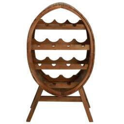 Rackhams Wine Rack 13 Bottles Solid Acacia Wood - thumbnail 2