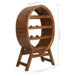 Rackhams Wine Rack 13 Bottles Solid Acacia Wood - thumbnail 6