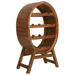Rackhams Wine Rack 13 Bottles Solid Acacia Wood - thumbnail 1