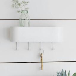 Rackhams Minimalist Key Hook and Storage Shelf - Carbon - thumbnail 4